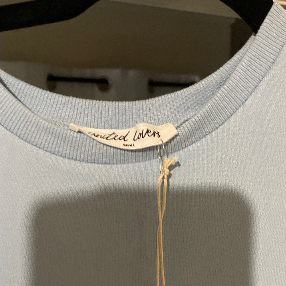 Sky Blue 'Be Nice' Women's Sweatshirt - Picture 3 of 12
